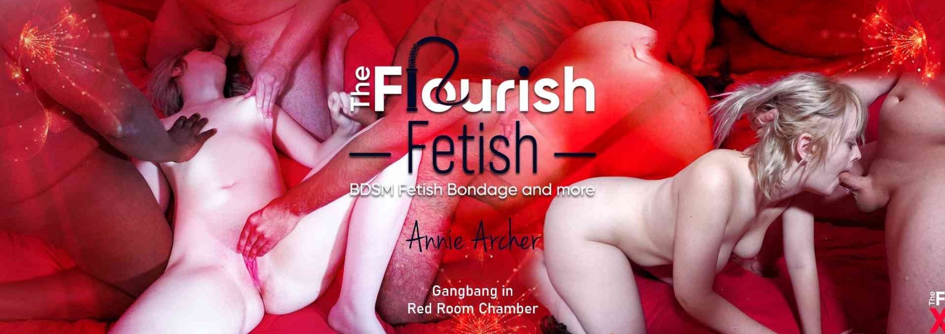 Gangbang Annie Archer in BDSM Red Room